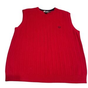 sleeveless v-neck sweater red RALPH  LAUREN XL